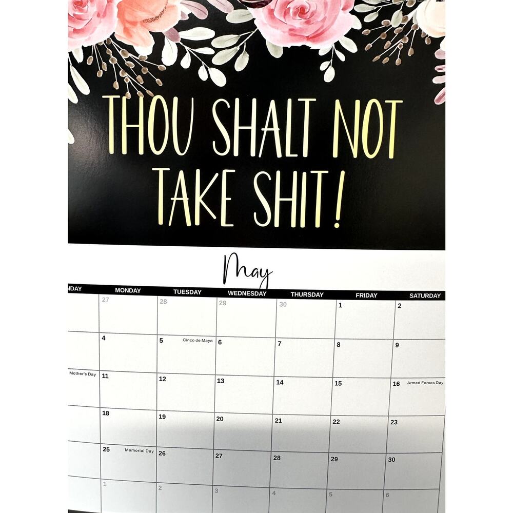 2026 Funny Adult F*ck It Calendar For Tired-A$$ Women